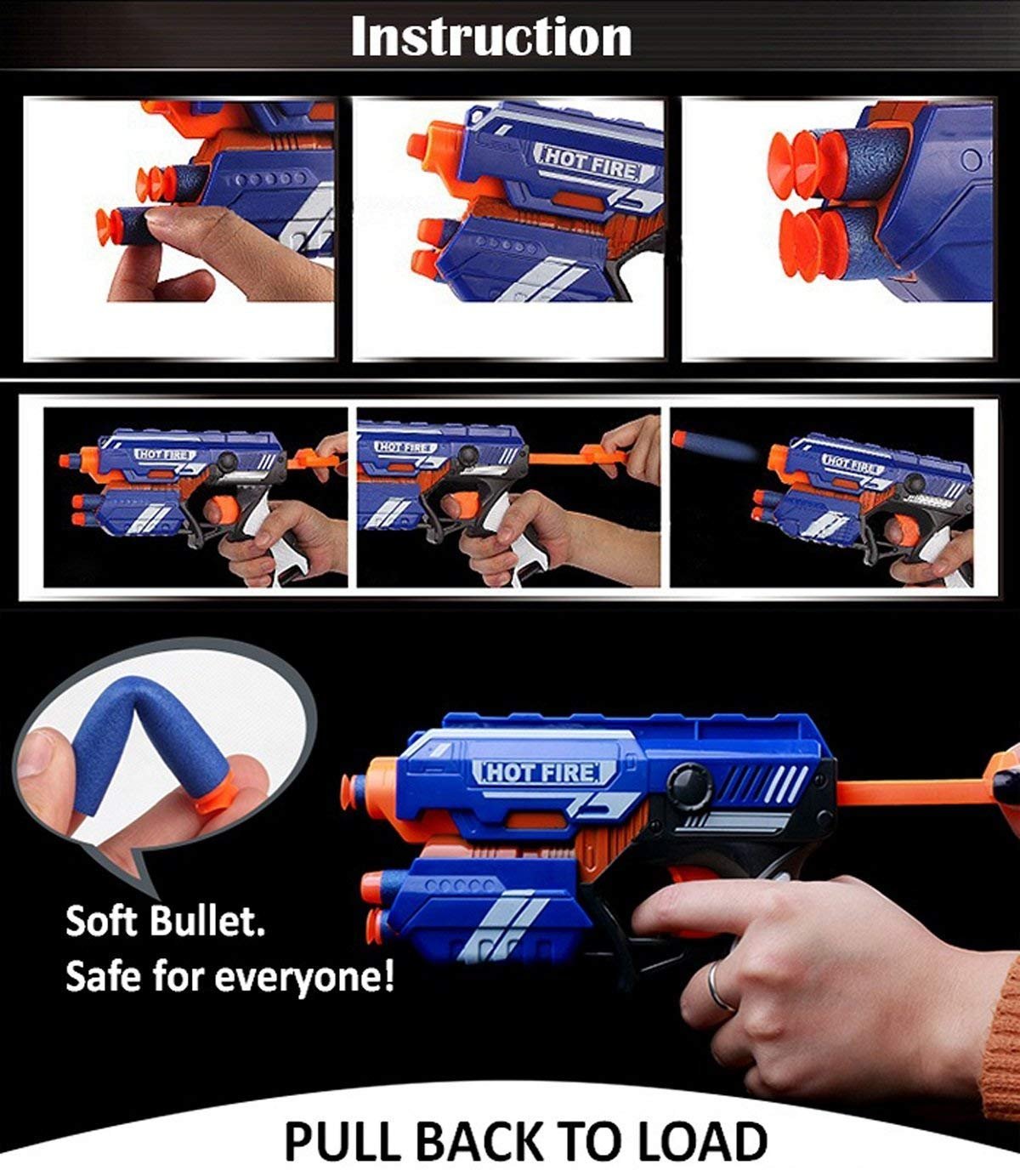 grabwhole kids best gun with bullet game education gift 1