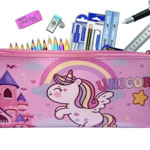 grabwhole kids best soft toy sipper Cute Unicorn Pencil Pouch school stationary for kids game education gift