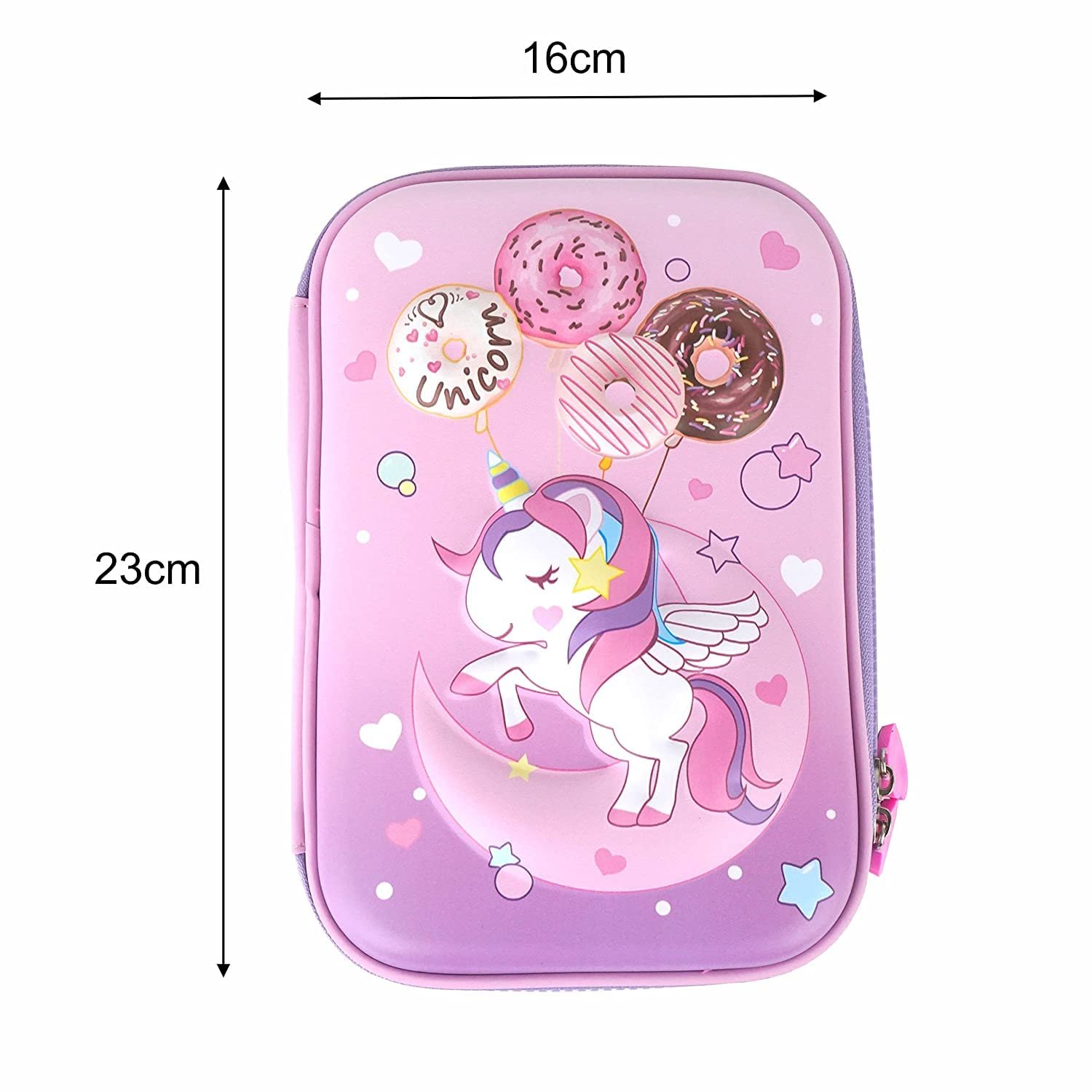 grabwhole kids best soft toy sipper Cute Unicorn hardtop 3d Pouch school stationary for kids game education gift