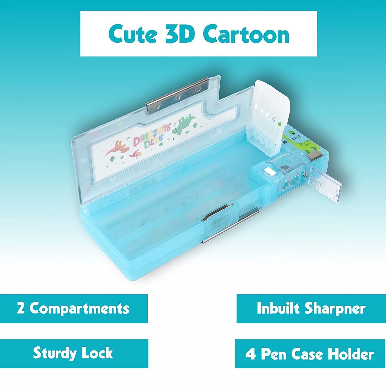 Dear Dinosaur Magnetic Pencil Case - Image 2