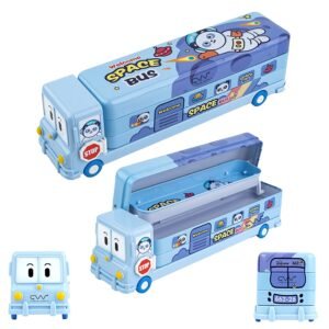 grabwhole kids best soft toy sipper Space School Bus Pencil Box school stationary for kids game education gift