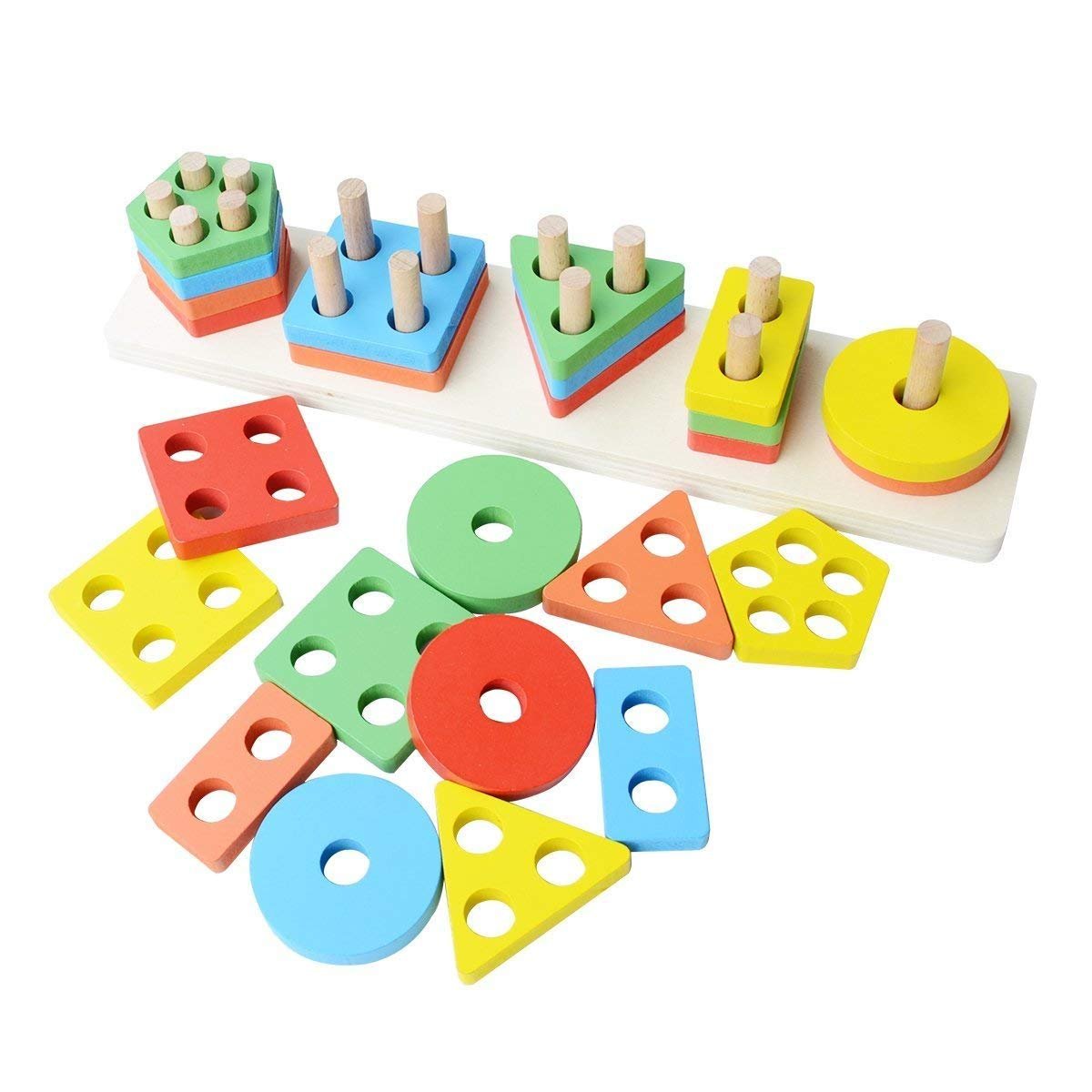 grabwhole kids best wooden shape geometry game education gift 1