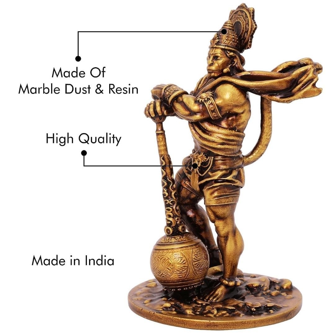 Bahubali Hanuman Ji Murti – Panchmukhi Hanuman Idol for Car Dashboard & Home Temple – Divine Decor Statue - Image 5