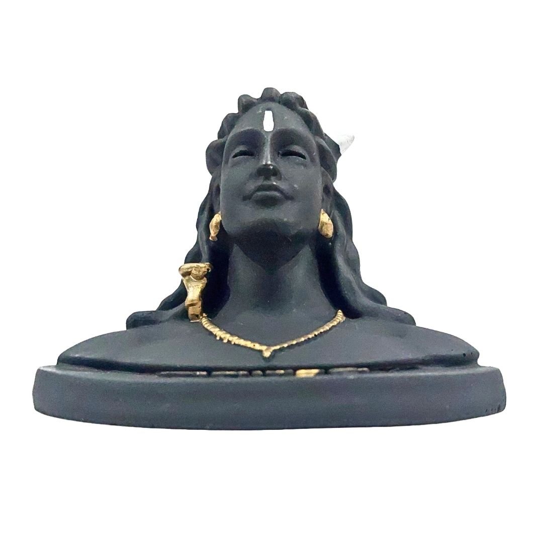 Adiyogi Lord Shiva Statue with Rudraksh Mala – Resin Idol for Car Dashboard, Home Decor & Pooja – Mahadev Murti Gift for Shivratri & Office Decor (Matte Black) - Image 6