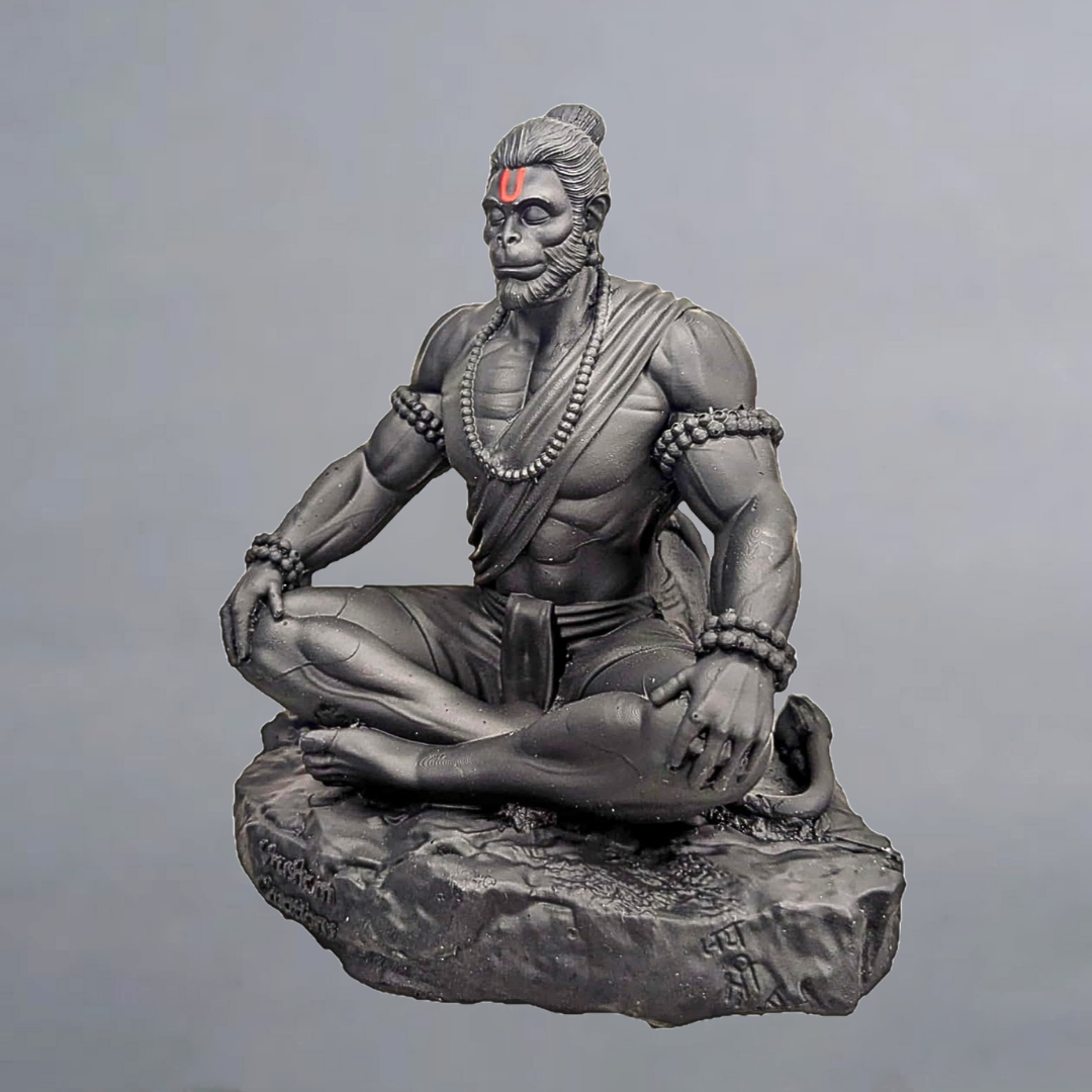 Black Matte Hanuman Idol for Car, Home & Office – Bajrang Bali Murti for Protection, Peace & Prosperity - Image 5