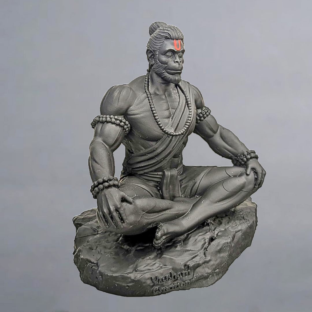 Black Matte Hanuman Idol for Car, Home & Office – Bajrang Bali Murti for Protection, Peace & Prosperity - Image 4