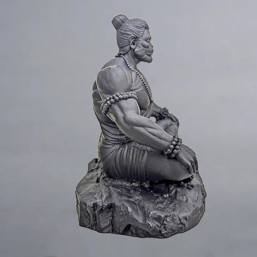 Black Matte Hanuman Idol for Car, Home & Office – Bajrang Bali Murti for Protection, Peace & Prosperity - Image 3