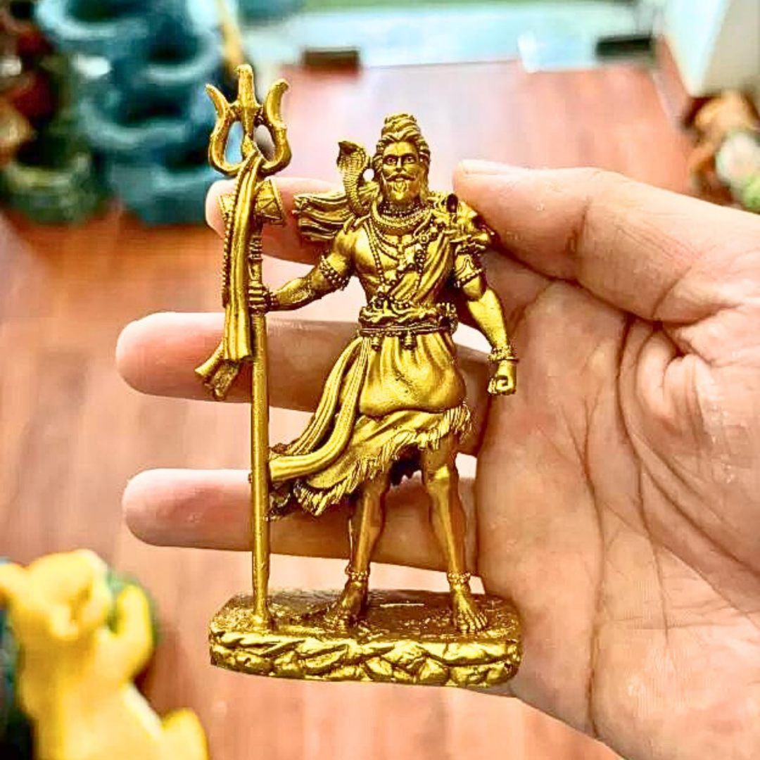 Standing Shiva Ji Murti – Trishul Shiva Idol for Car Dashboard, Home & Office Decor – 11.5 cm - Image 2