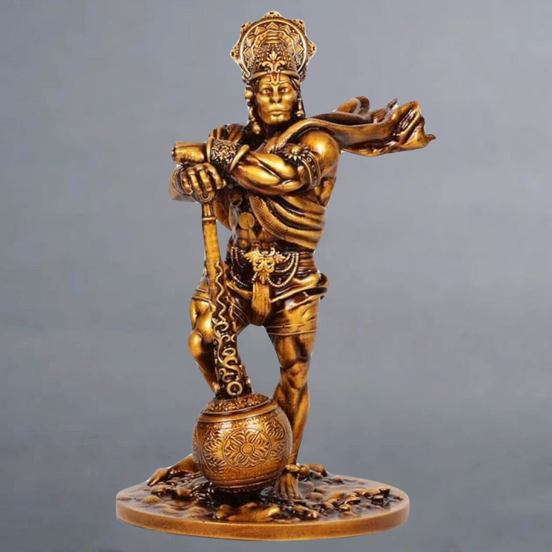 Bahubali Hanuman Ji Murti – Panchmukhi Hanuman Idol for Car Dashboard & Home Temple – Divine Decor Statue - Image 6