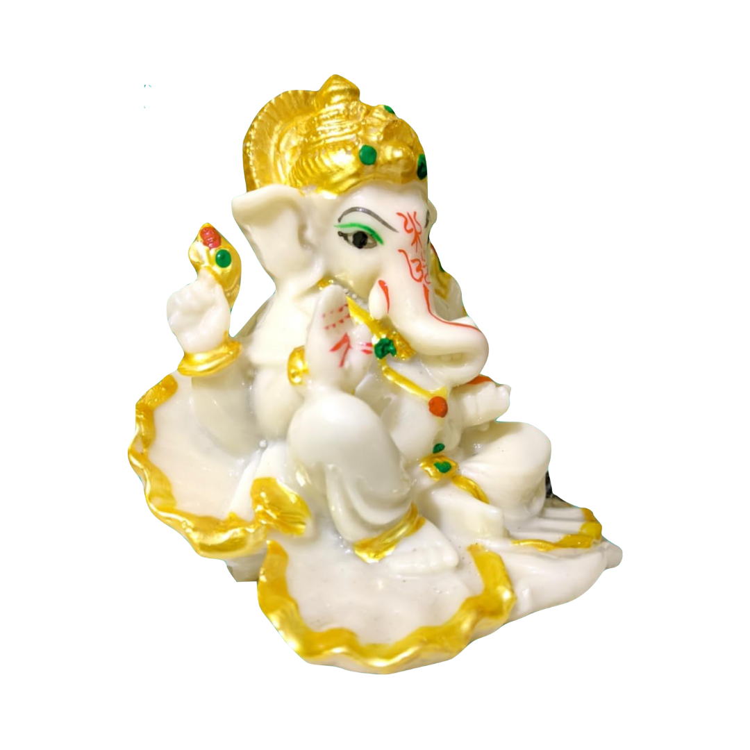 Vinayak Resin Ganesha Idol for Home, Temple & Car Dashboard – Ganesh Murti for Decor & Ganesh Chaturthi Gift - Image 4