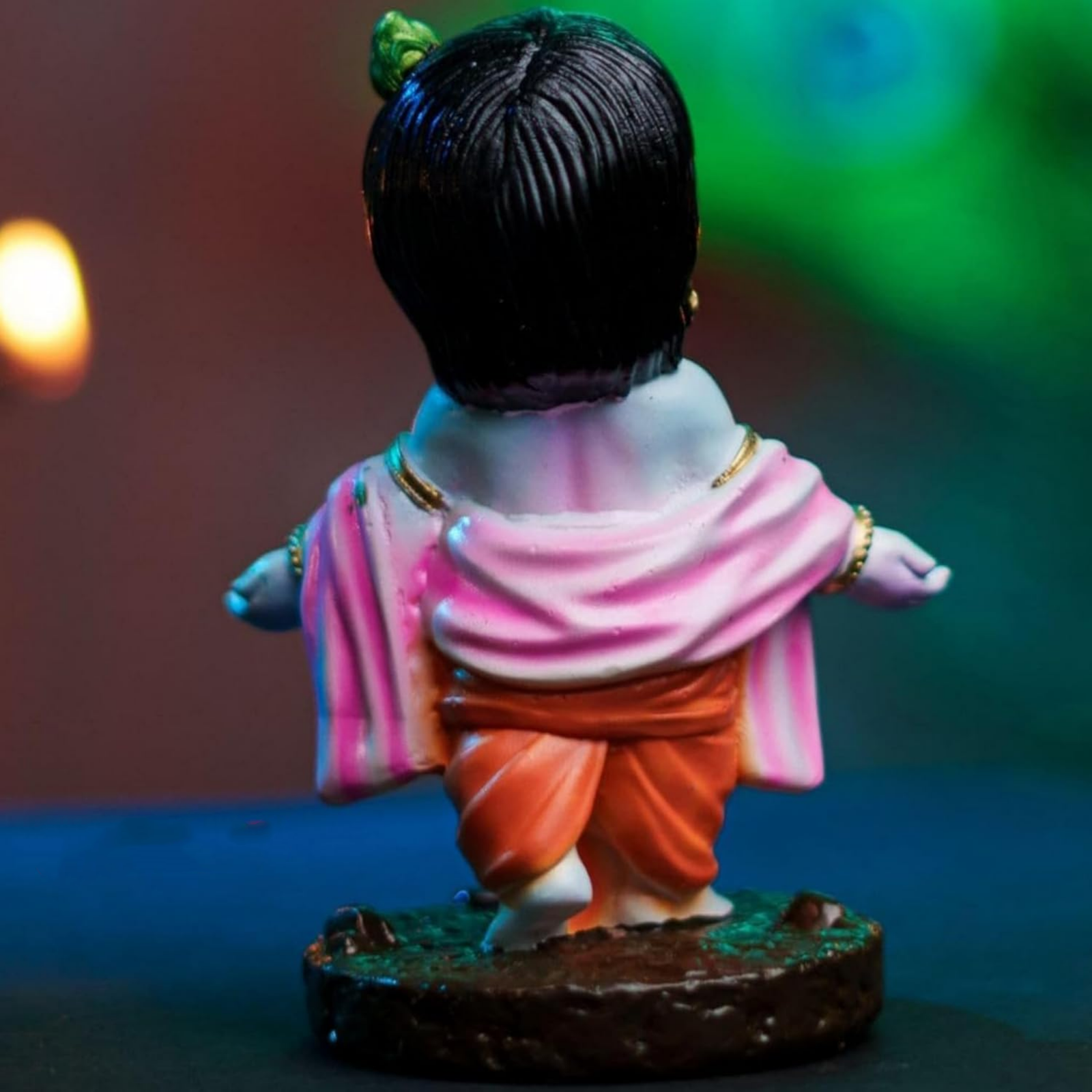 Cute Little Krishna Statue Blue - Image 6