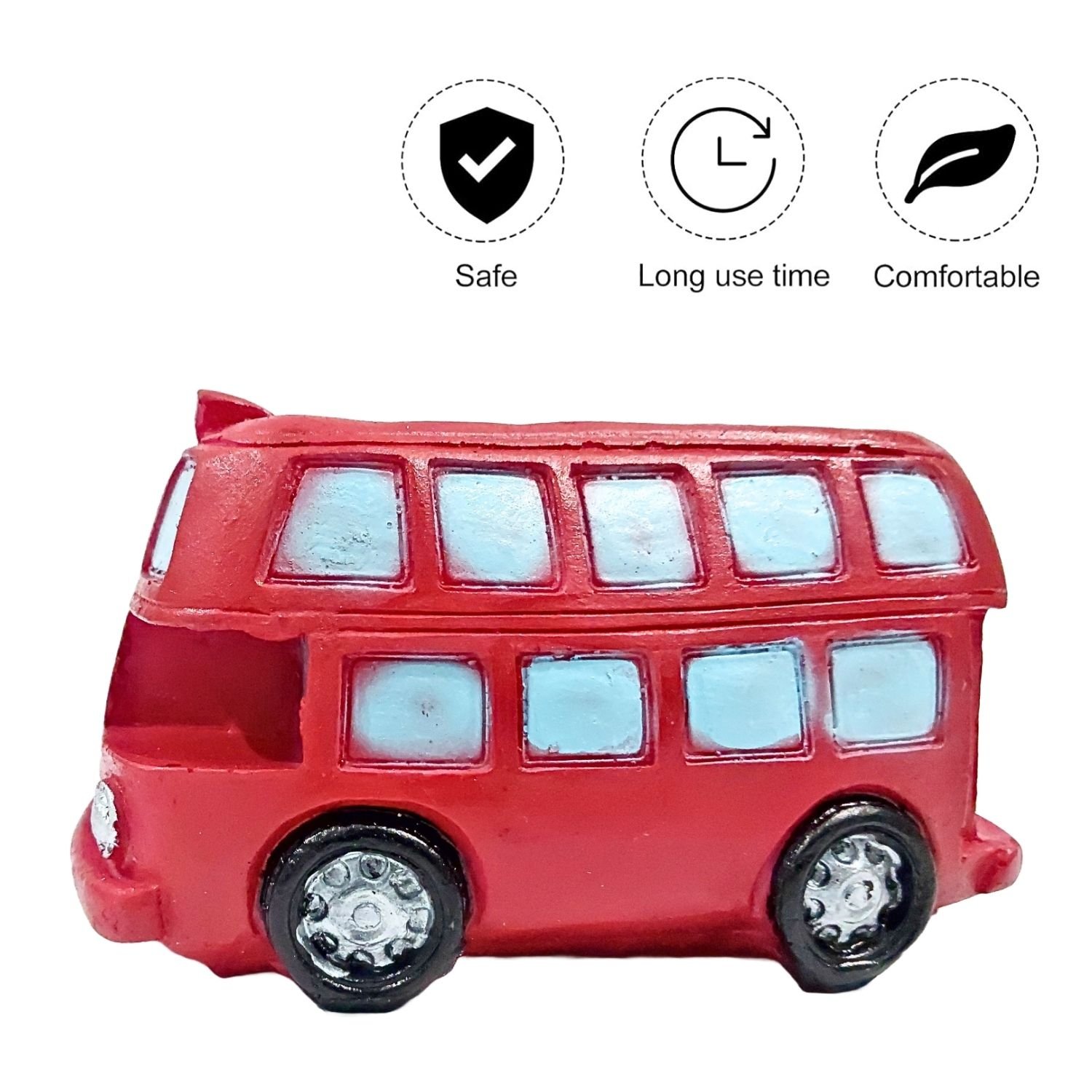 Red Double Decker Bus Pen Holder & Planter - Image 2