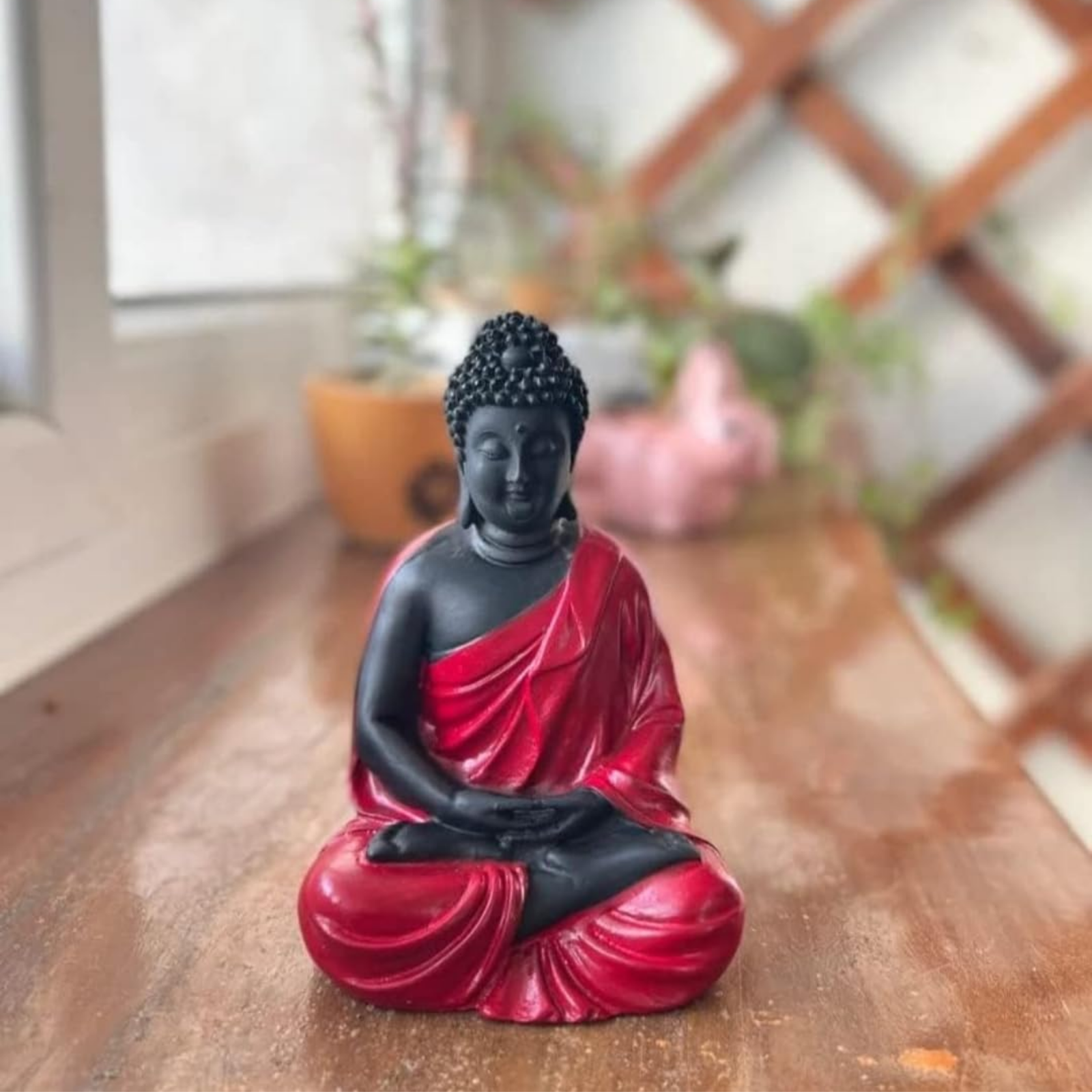 Meditation Buddha Statue - Black - Image 4