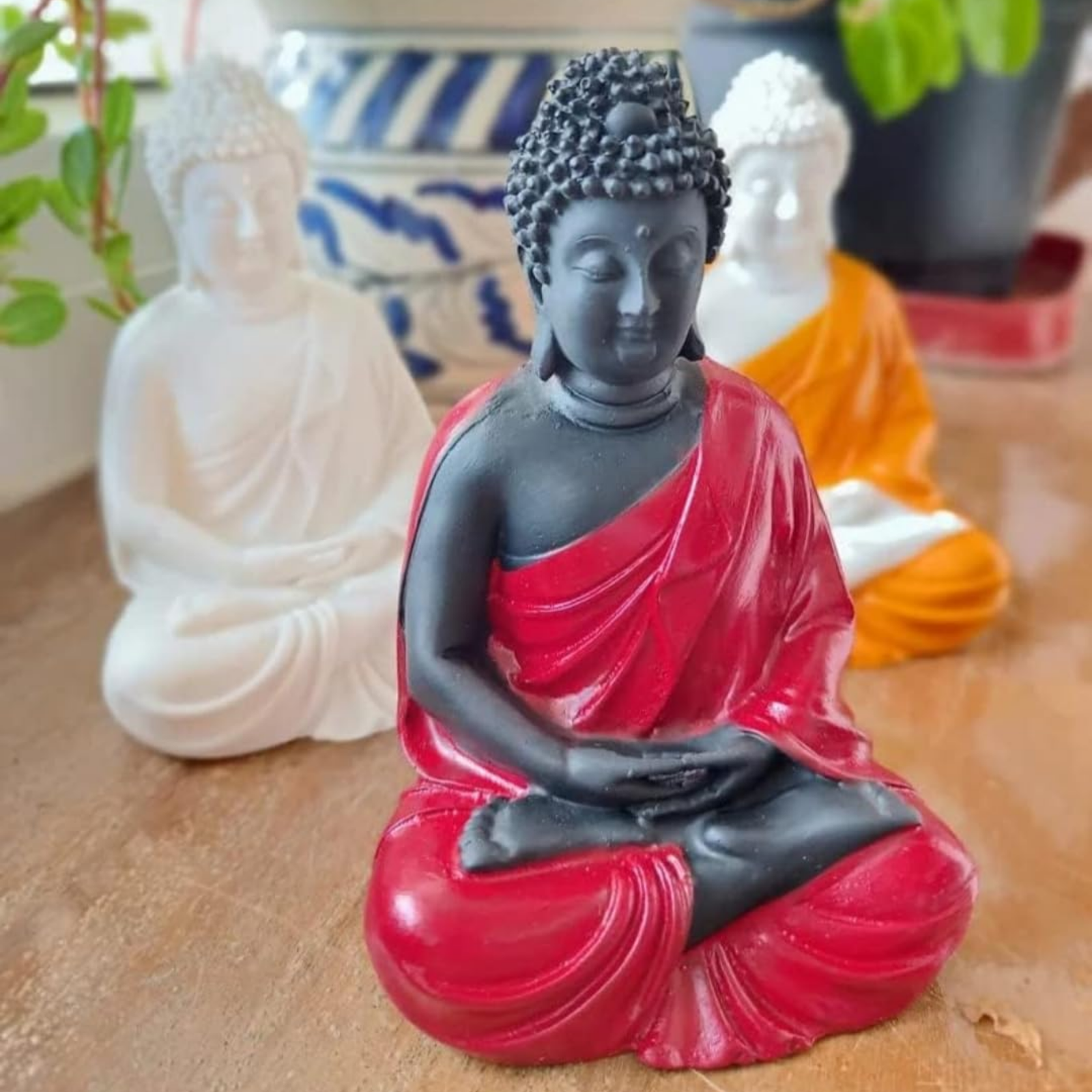 Meditation Buddha Statue - Black - Image 3