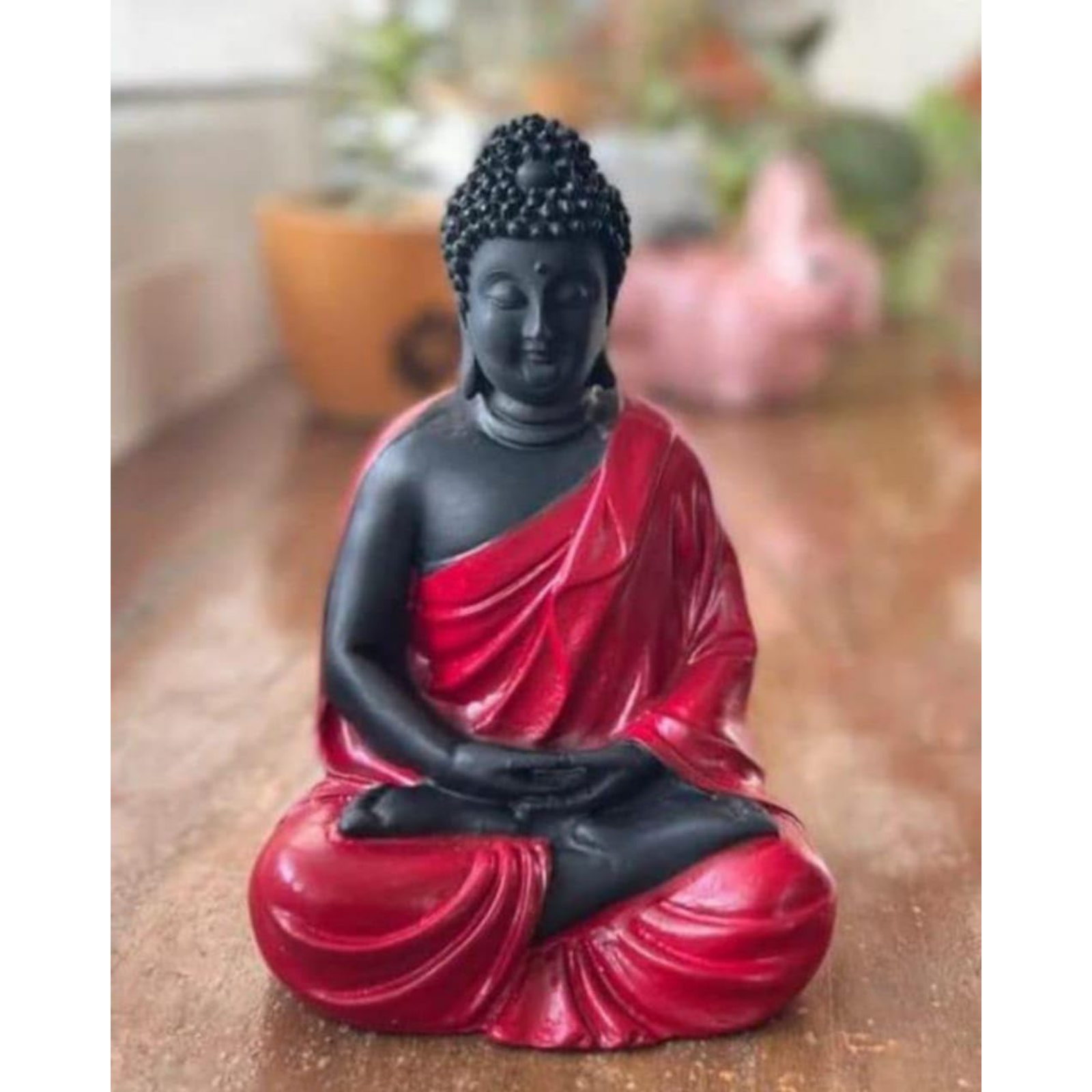 Meditation Buddha Statue - Black - Image 2