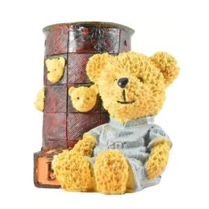 Cute Beer Sitting with Drum, 5.5 Inches