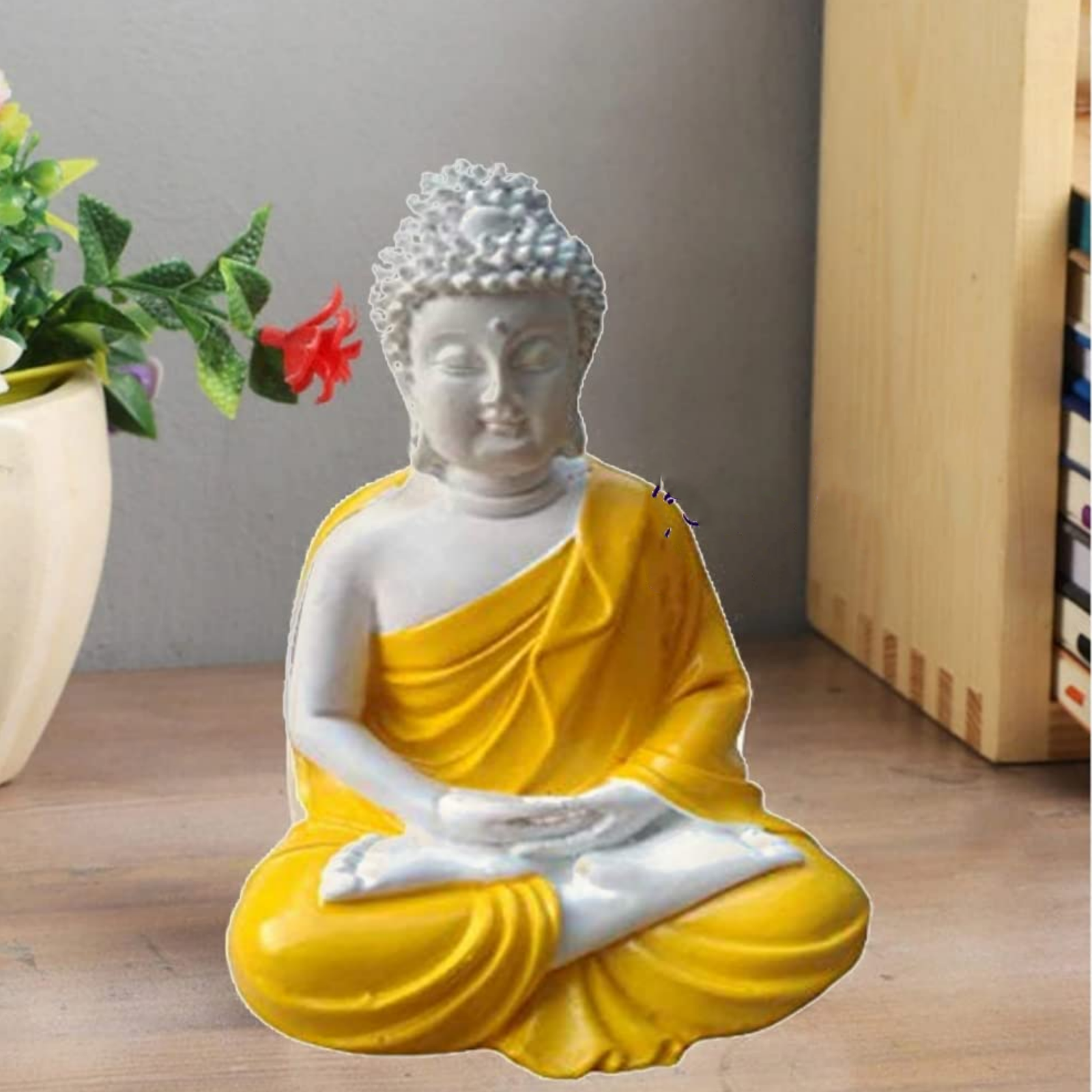 Meditation Buddha Statue - Orange - Image 2