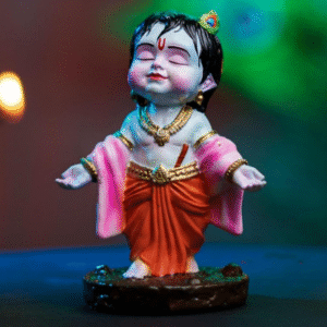 Cute Little Krishna Statue Blue