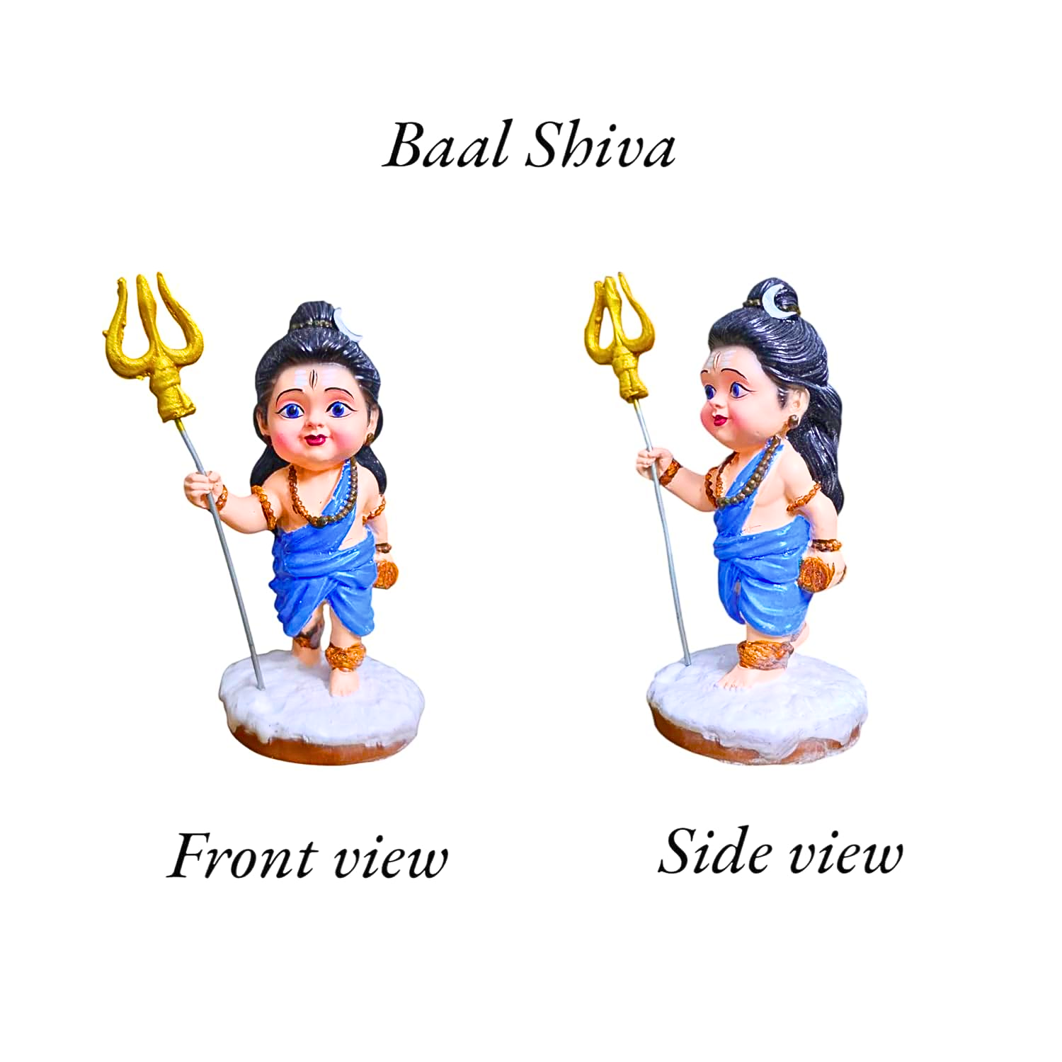 Bal Shiv Idol – Handcrafted Resin Lord Shiva Statue for Home, Temple & Car Decor - Image 3