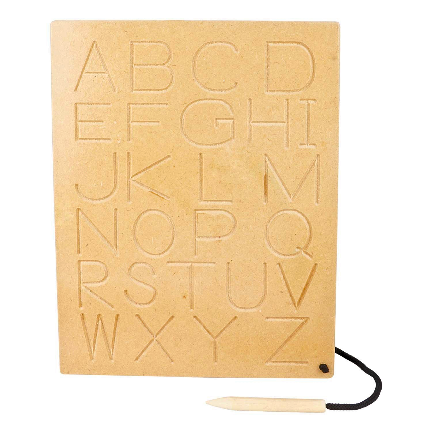 Wooden Tracing Board for Letter with Dummy Pencil Tamil Set of 4– Educational Writing Toy for Kids (Made in India) - Image 4