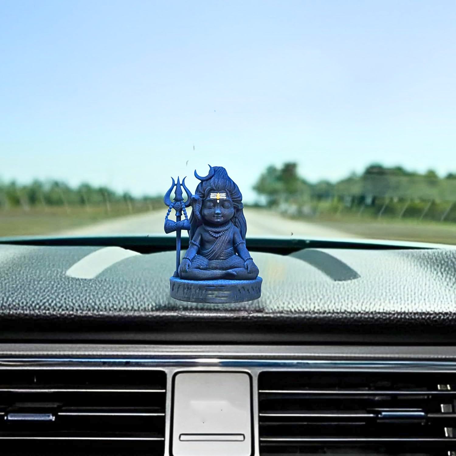 Baal Shiva Idol for Car & Home – Handcrafted Resin Statue (2 Inch, Antique Blue) - Image 9