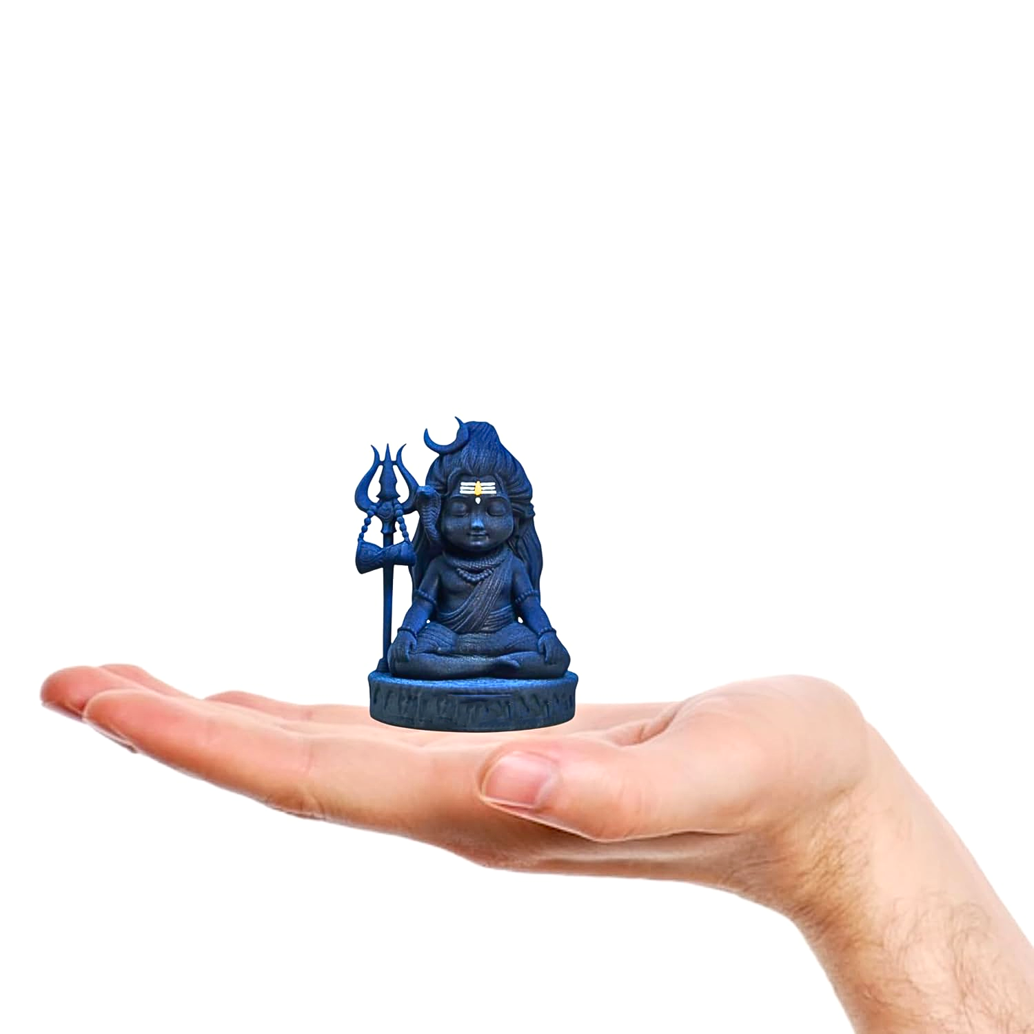 Baal Shiva Idol for Car & Home – Handcrafted Resin Statue (2 Inch, Antique Blue) - Image 4