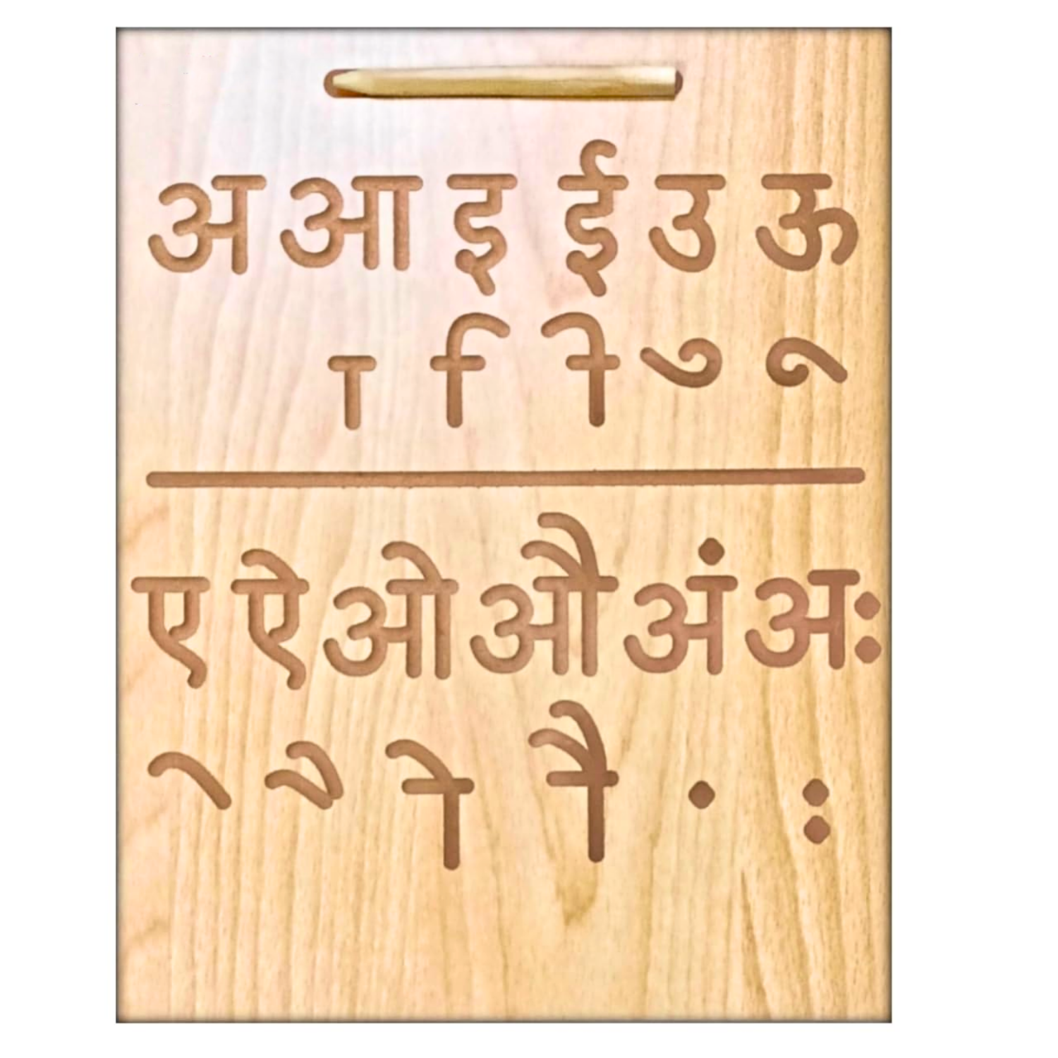 Wooden Alphabet Tracing Board for Kids – Reversible, Educational, Non-Toxic (Hindi Letters) - Image 4