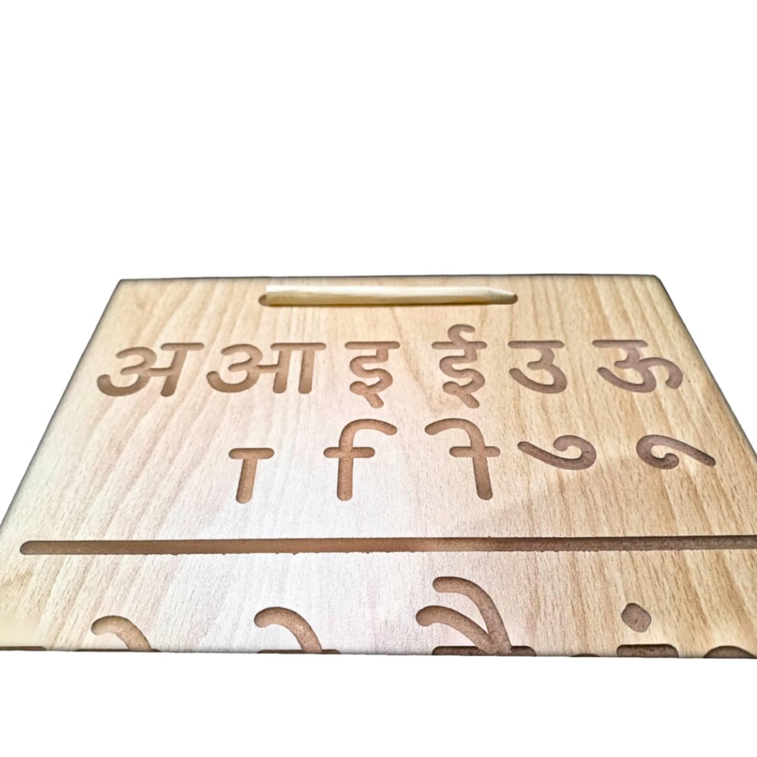 Wooden Alphabet Tracing Board for Kids – Reversible, Educational, Non-Toxic (Hindi Letters) - Image 8