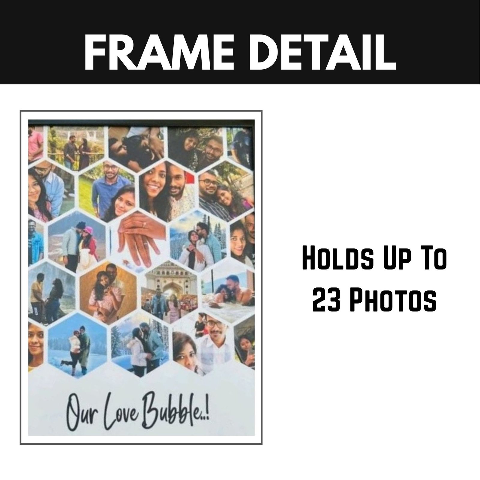 Personalised Honey Comb Photo Frame - Image 2