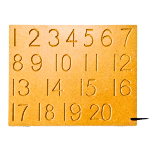 Wooden Tracing Board for Numbers 1-20 with Dummy Pencil – Educational Writing Toy for Kids (Made in India)