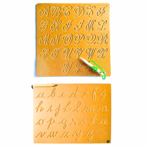 Wooden Tracing Board for Cursive English Letter with Dummy Pencil Combo – Educational Writing Toy for Kids (Made in India)