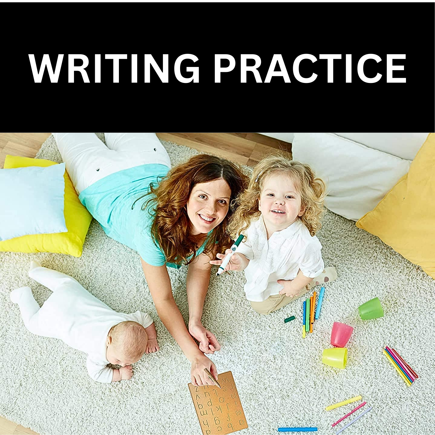 Wooden Tracing Board for Capital Cursive English Letter with Dummy Pencil – Educational Writing Toy for Kids (Made in India) - Image 6