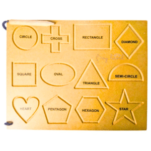 Wooden Tracing Board for Shapes with Dummy Pencil – Educational Writing Toy for Kids (Made in India)