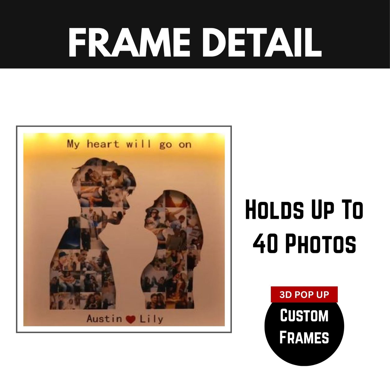 Madly Gift Personalised 3D Pop-up Lighting Photo Frame - Image 2