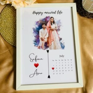 Personalised Couple Photo Frame with Important Date